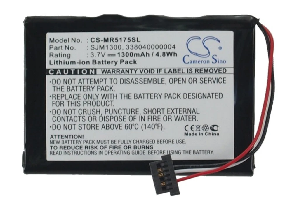 

Cameron Sino 1300mAh Battery for Magellan RoadMate 5175-LM, 5175TLM,338040000004, SJM1300
