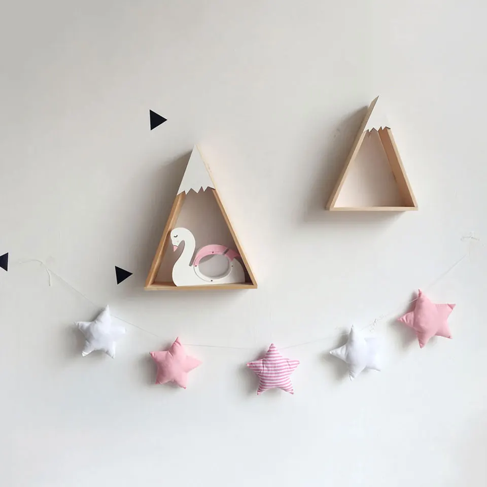 Декор для детской комнаты в скандинавском стиле ручной работы гирлянда с Луной и