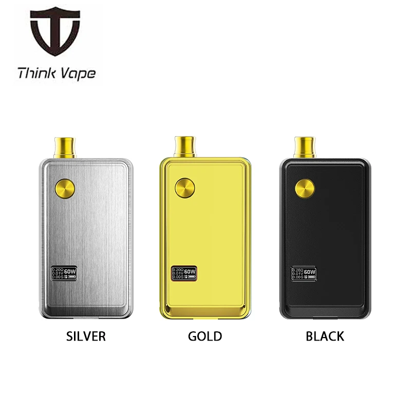 Портативный вейп комплект Think Vape ZETA RBA Pod 60 Вт DTL MTL с регулируемым потоком воздуха