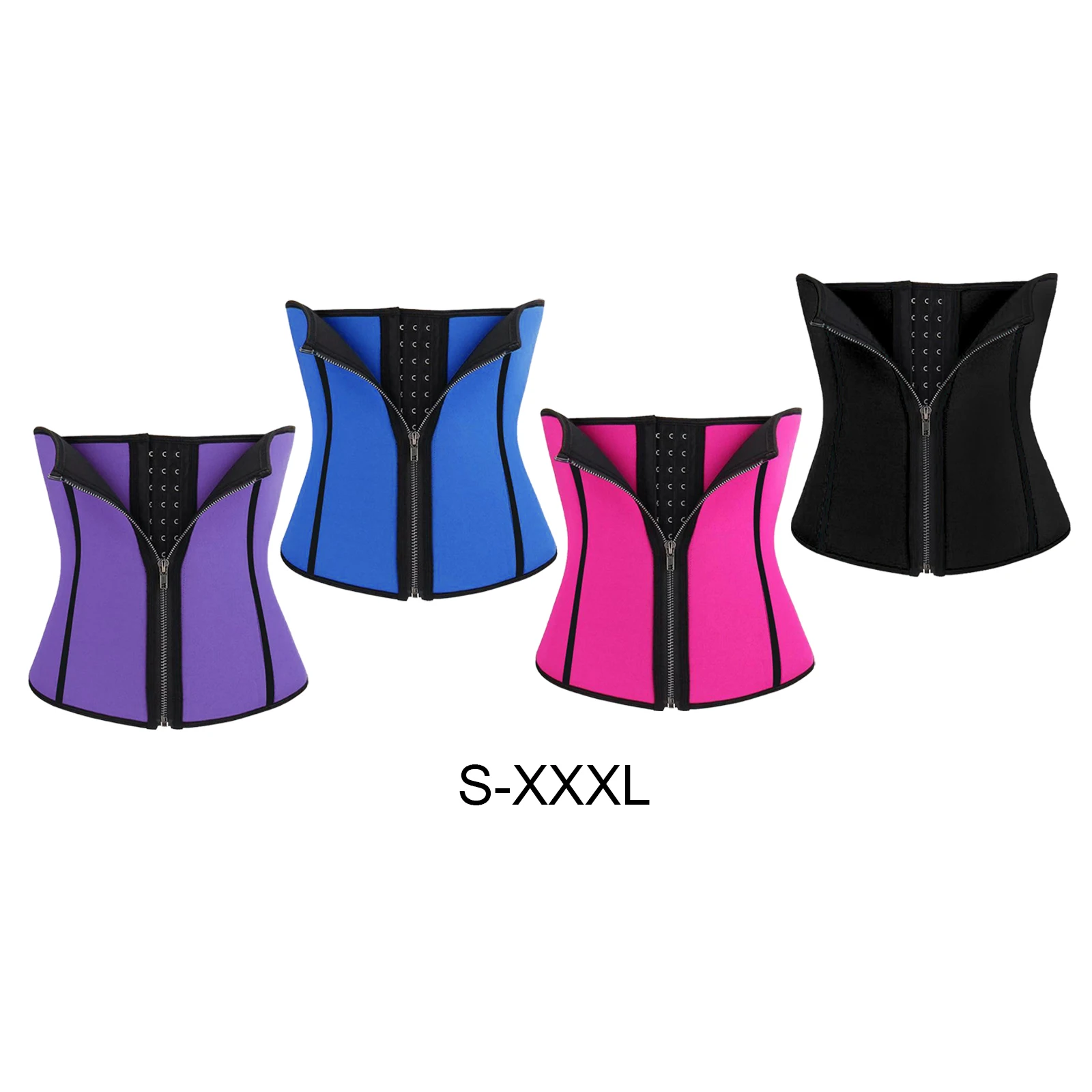 

Women Waist Trainer Corset For Weight Loss Body Zipper Slimming Tummy Control Sport Workout Body Shaper