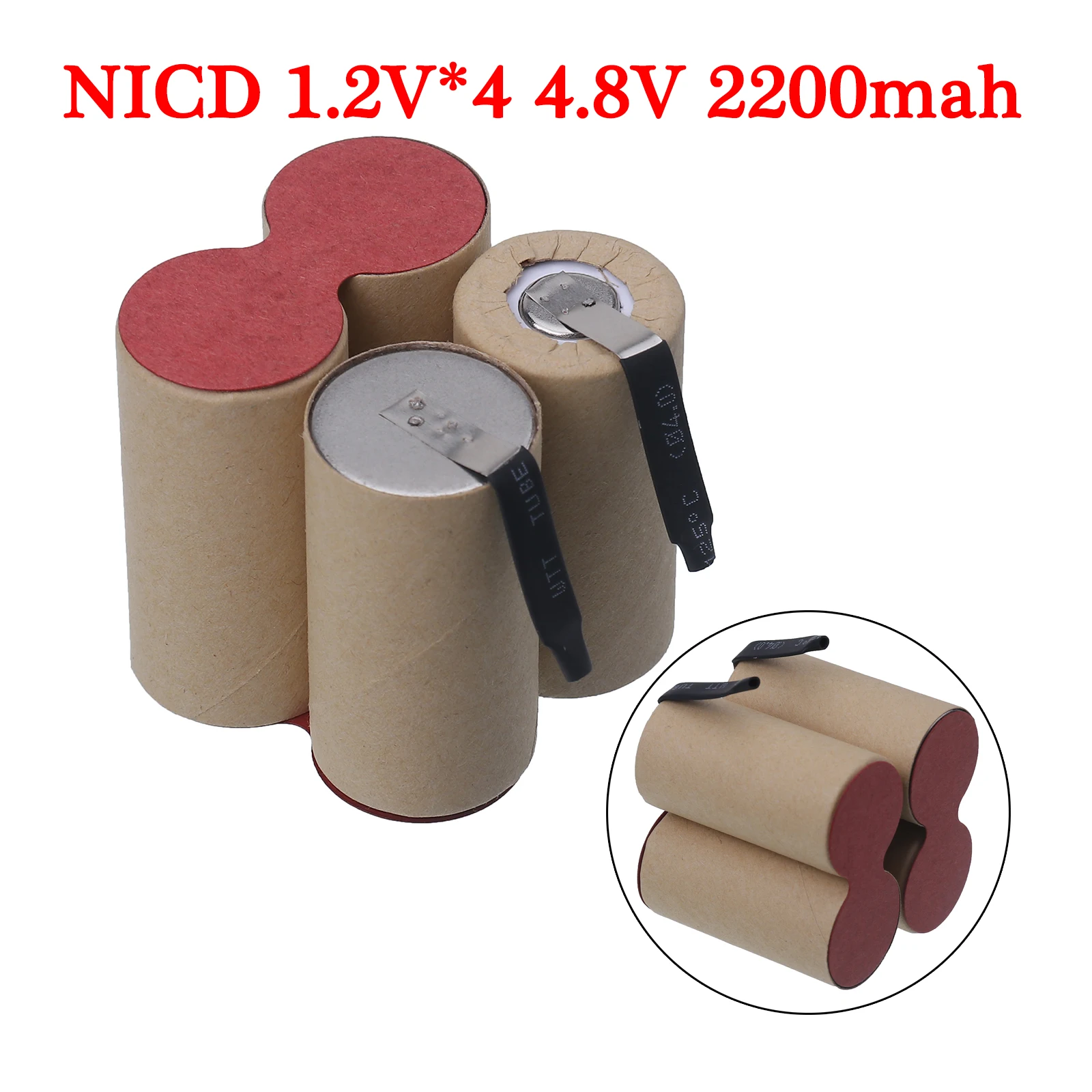 

Аккумулятор NICD SC 4,8 в для самоустанавливающегося шуруповерта, электродрели, инструментов, аккумуляторная батарея 1,2 в * 4 ячеек 2200 мАч Sub C Ni-Cd