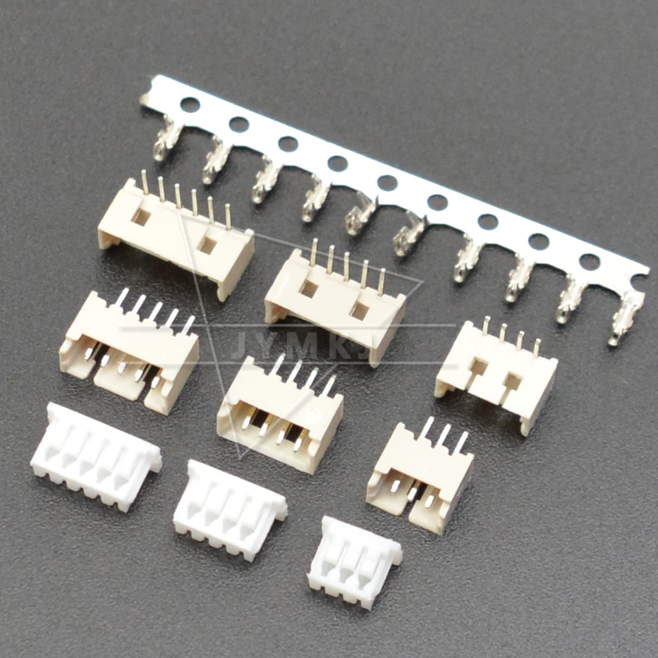 50pcs MICRO JST 1.25 2/3/4/5/6 pin connector 1.25MM PITCH Horizontal Straight pin header / Housing / terminal 1.25-2p/3p/4p/5p