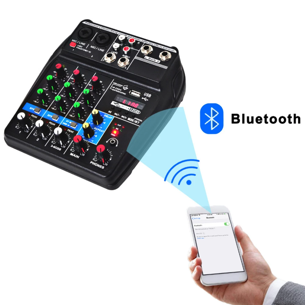 Профессиональный звуковой микшер DJ микшерная консоль с MP3 USB интерфейсом для