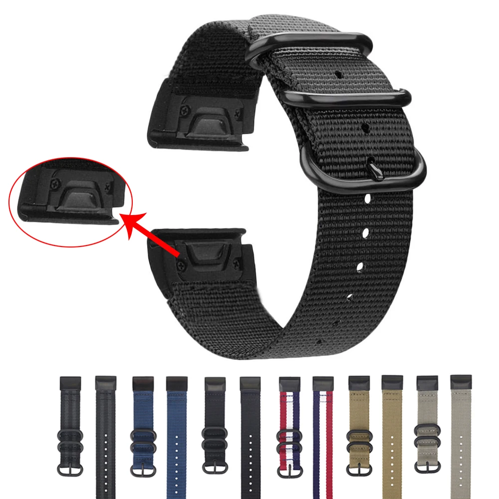 

Спортивный нейлоновый ремешок для Garmin Fenix 5X plus, аксессуары для умных часов GPS, быстросъемный браслет, ремешок для Garmin Fenix 3 3HR