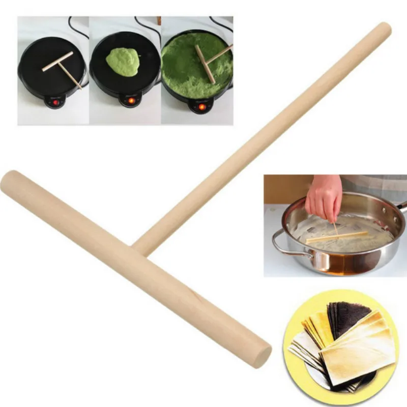 Chinese Specialty Crepe Maker Pancake Batter Wooden Spreader Stick Home Kitchen Tool DIY Restaurant Canteen Specially Supplies | Дом и сад