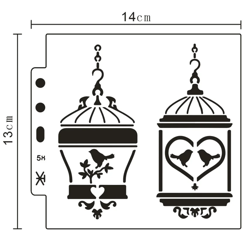 13x14 см Цветочная клетка трафареты для скрапбукинга Пластиковая форма спрея щит