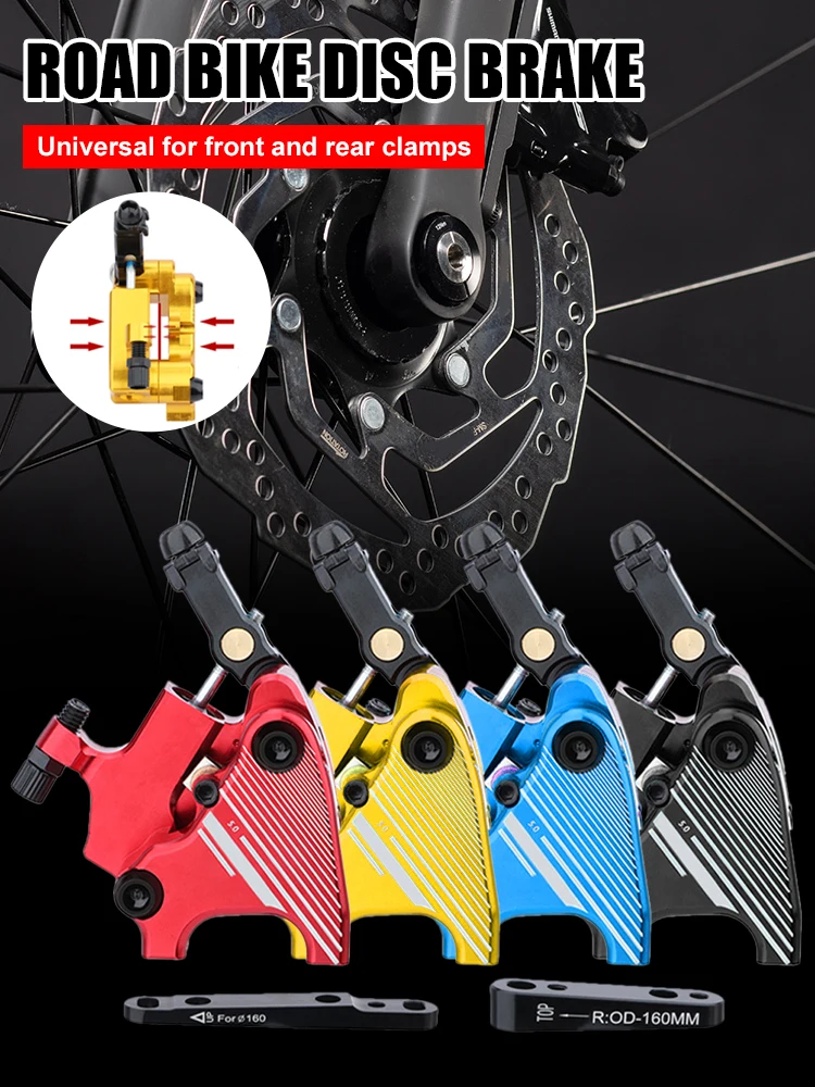 

Bike Line Pulling Set Hybrid Hydraulic 4-Piston Flat Mount Disc Brake Road Bike Disc Brake Caliper Ultralight Bicycle Brake tool