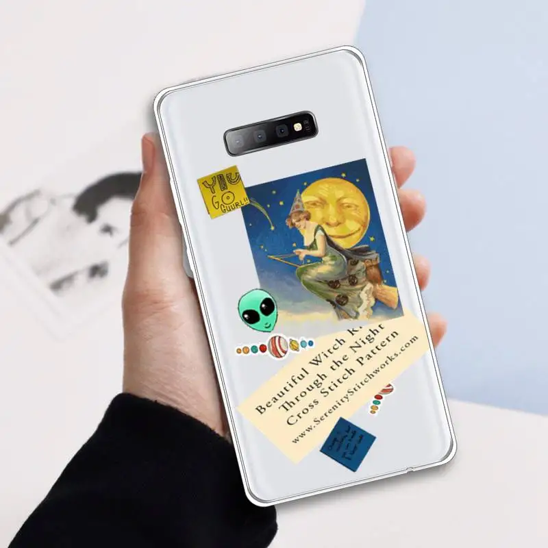 

painting Memo retro art ins Phone Case Transparent For Samsung Galaxy A71 A21s S8 S9 S10 plus note 20 ultra