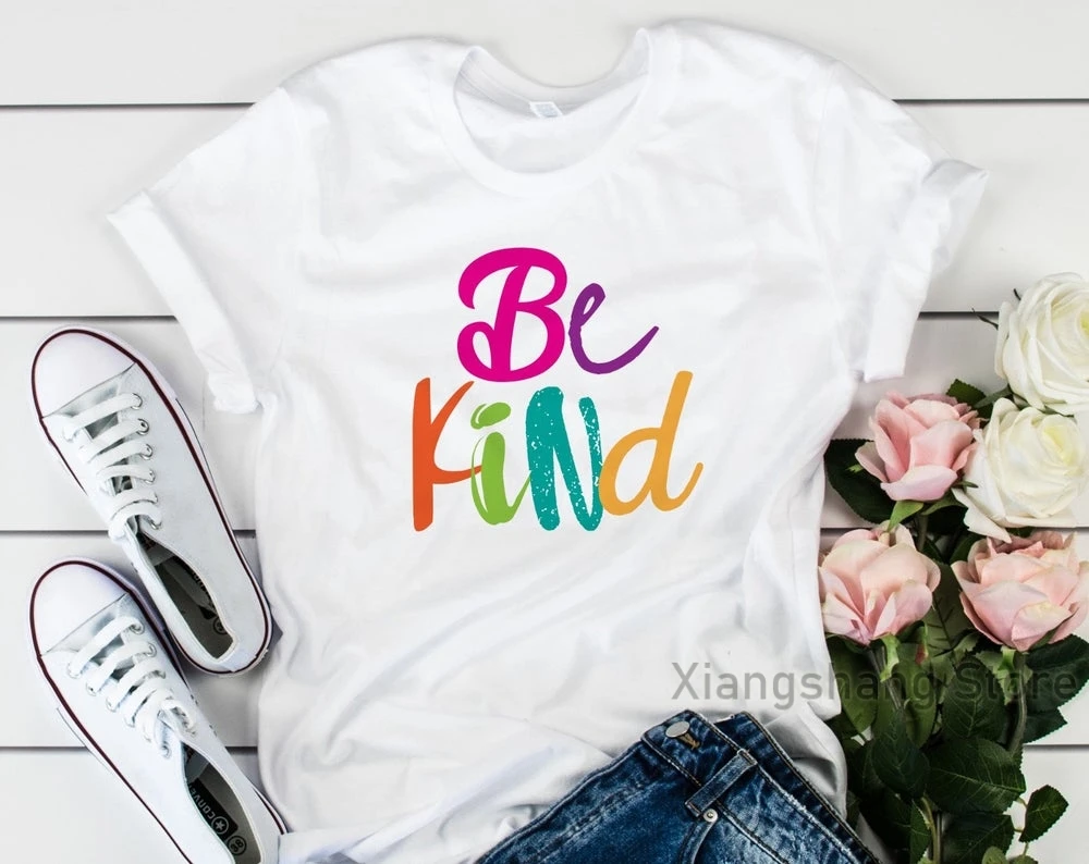 Красочная быть добрым футболка унисекс размер позиция-добрый ness-анти-Запуск Топ