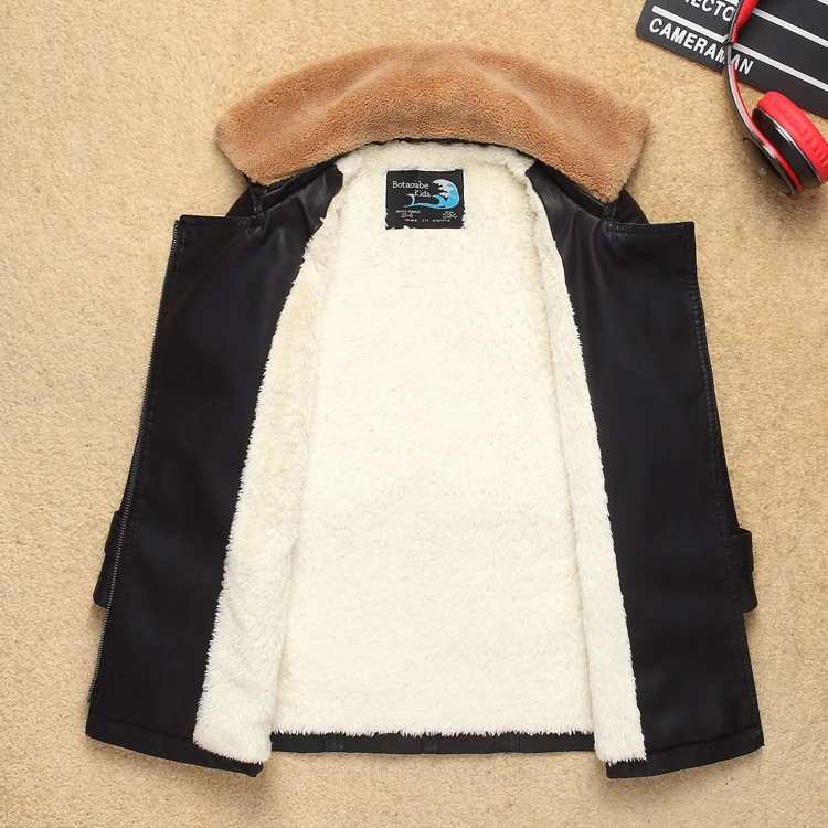 Детская кожаная куртка с капюшоном для мальчиков и девочек 1 14 лет|Куртки пальто| |