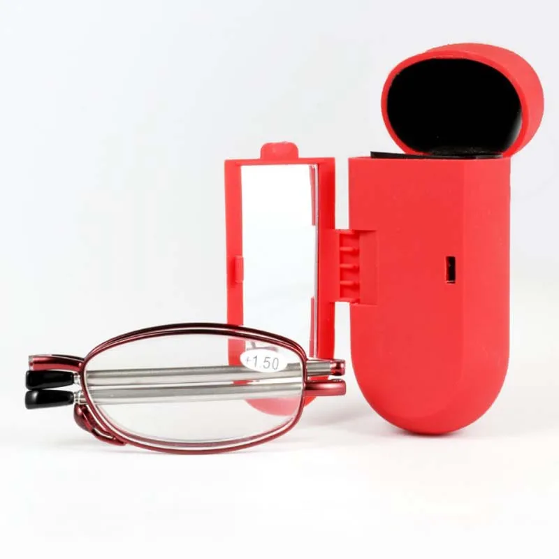 Высококачественные металлические женские складные очки для чтения портативные