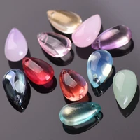 10pcs 14x8mm teardrop shape crystal glass loose crafts beads top drilled pendants for earring jewelry making diy crafts