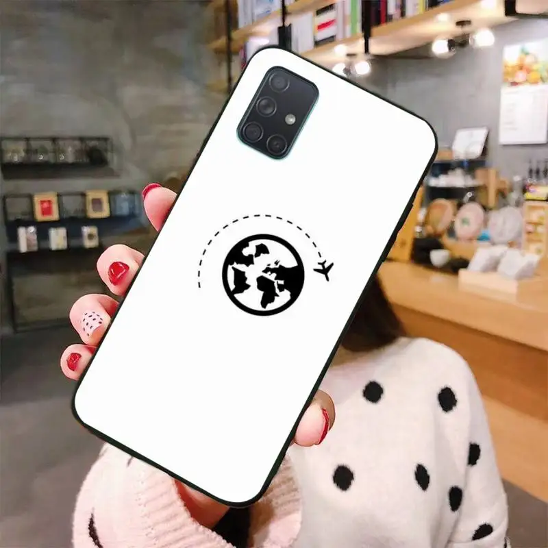 PENGHUWAN самолеты карта конструкции крышка черная мягкая чехол для телефона Samsung A10