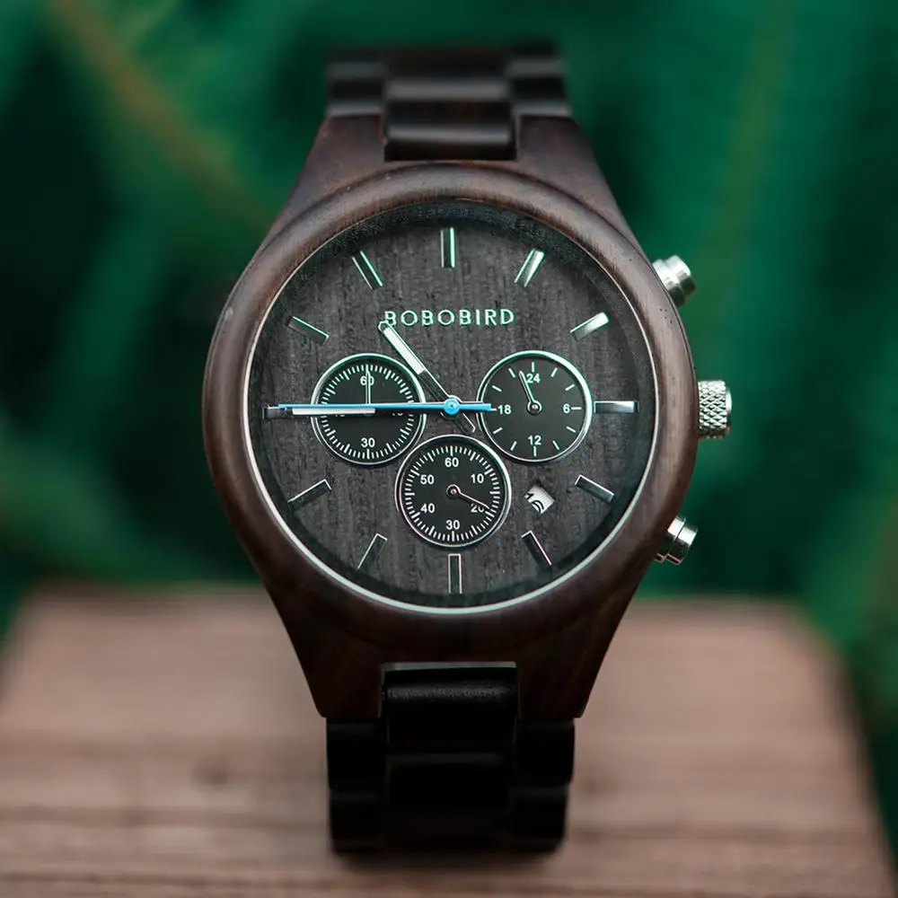 

BOBO BIRD Men Watches 2020 Luxury Wooden Handmade Male Clocks Sport Quartz Wristwatch saat erkek Dropshipping relogio masculino