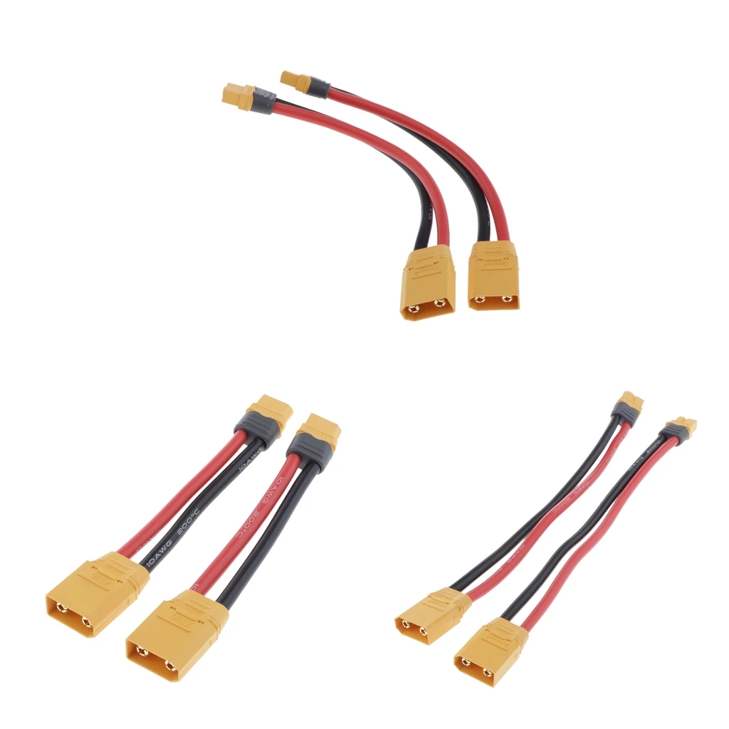 Комплект из 2 адаптерных кабелей адаптер XT60 к XT90 штепсельная розетка Lipo Lithium RC |