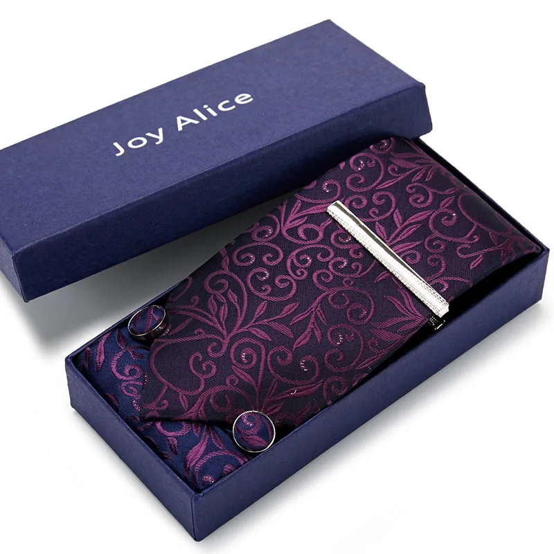 Роскошный набор галстуков с принтом Подарочная коробка для мужчин 2020 жаккард 8 см