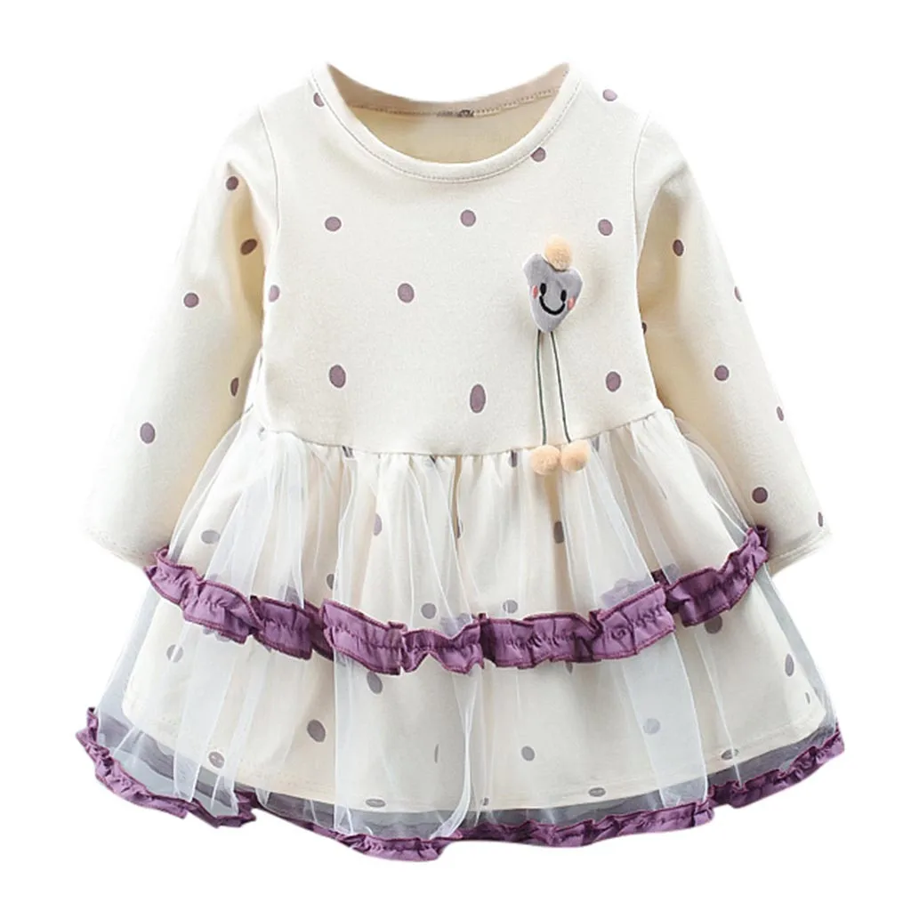 Повседневные платья для новорожденных девочек комплект праздничной одежды в