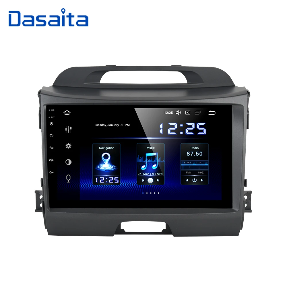 Dasaita 9 &quotAndroid 10 Автомобильный GPS радио плеер для Kia Sportage R 2011 2016 с восьмиядерным 4 Гб