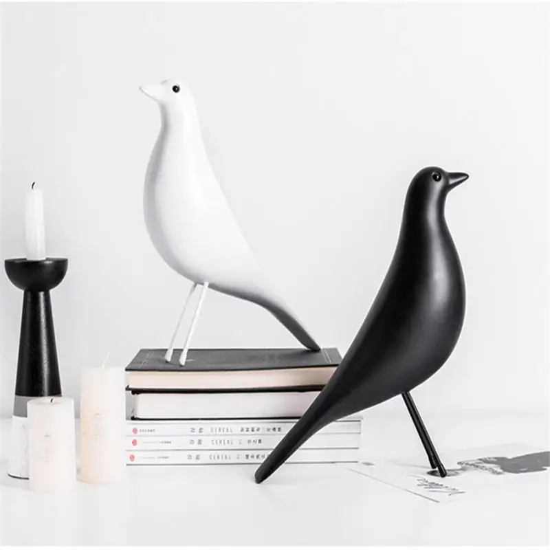 

Eames скульптура для дома птицы, украшение для офиса, скульптура для дома, скульптура птицы, черная скульптура, креативный орнамент