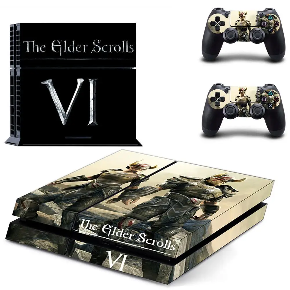 The Elder Scrolls VI PS4 Stickers Play station 4 Skin Sticker Decal For PlayStation 4 PS4 Console & Controller Skins Vinyl