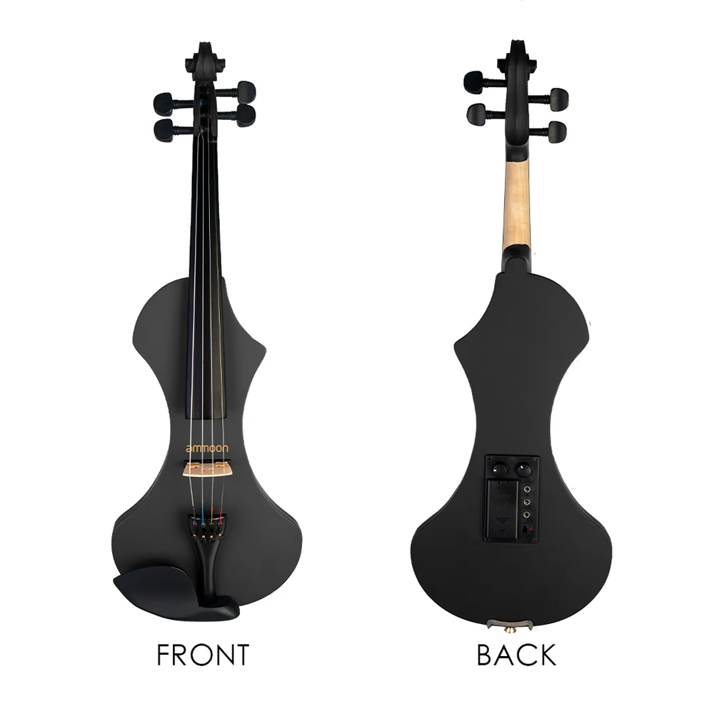 Электрическая скрипка ammoon 4/4 полноразмерная с сумкой для переноски наушников из