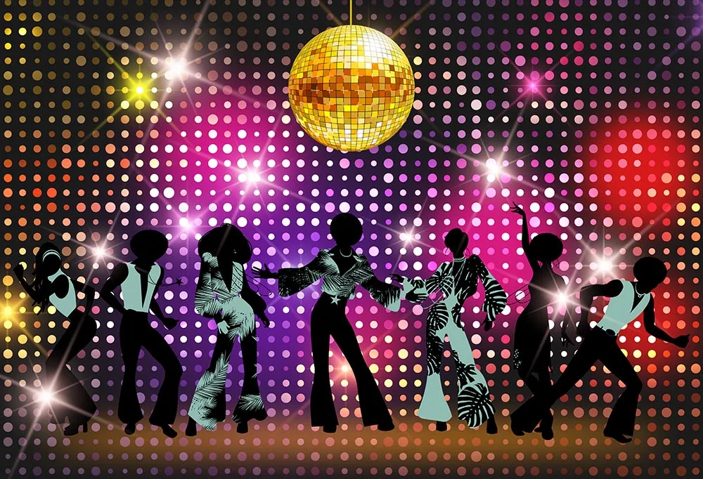 Виниловая диско клуб вечерние танцевальные фото фотография для фона украшения