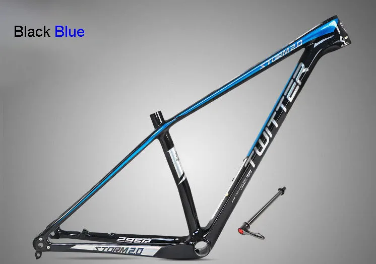 Storm2.0-Thru-Axle Mtb карбоновая рама 27,5 er 29er XC Grave горный велосипед рамы для Mtb EPS кабель внутренний лак для ног 15 17 19 - Цвет: 27.5er Black Blue