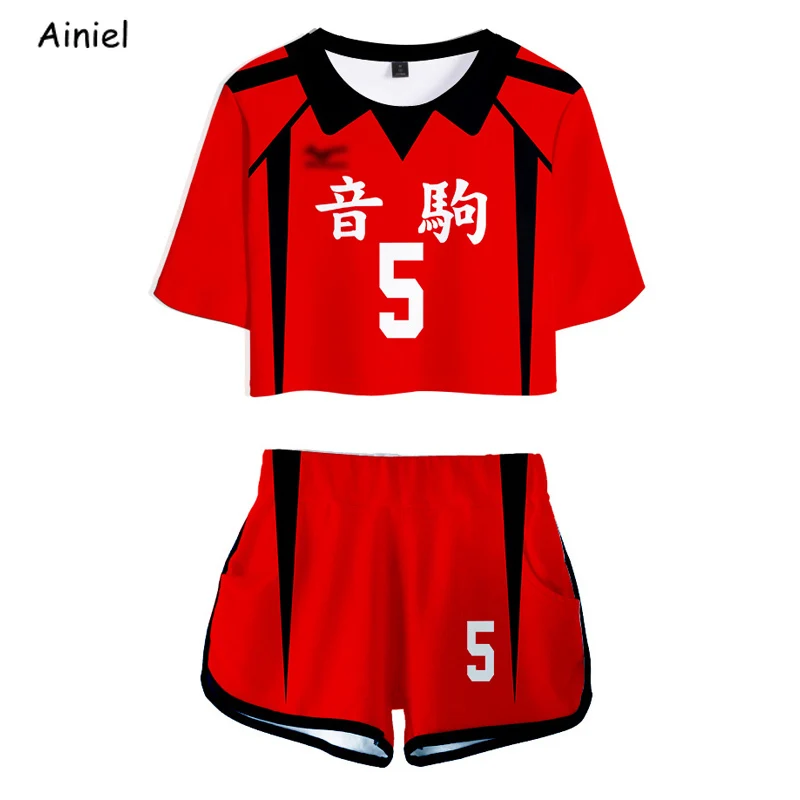 Костюм для косплея аниме Haikyuu футболка и шорты сексуальный костюм костюмы Kozume Kenma