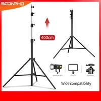 soonpho 4m13 13ft led lamp stand heavy duty telescopic tripod for professional photography photo studio adjustable light stand