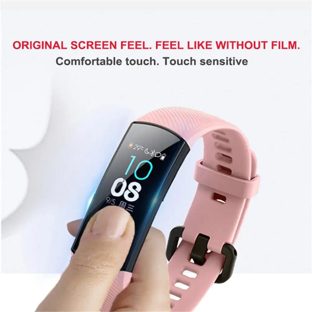 Scratch-proof Anti-drop Explosion-proof Wristband Bracelet Full Cover Glass Screen Protector Film For Huawei Honor Band 5 /4 | Электроника