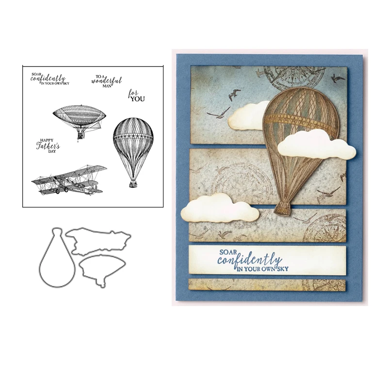 

SOAQ CONFIDENTLY Clear Stamps 2021 Stamps and Dies New Arrivals Metal Cutting Dies Scrapbooking Stamping Arts Crafts Sewing