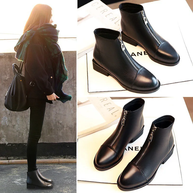 Ботинки на платформе сезон осень коллекция 2018 года женские модные ботильоны