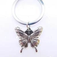 creative personality alloy keychain cute mini butterfly jewelry pendant car gift pendant keychain