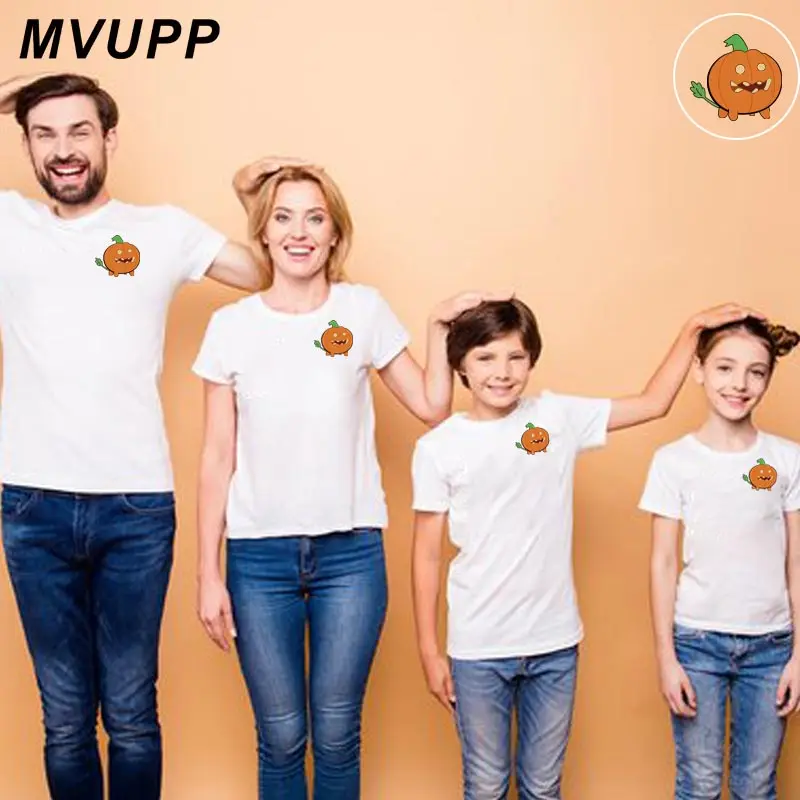 Одинаковая одежда с тыквой для мамы дочки и сына папы меня семейная футболка мама