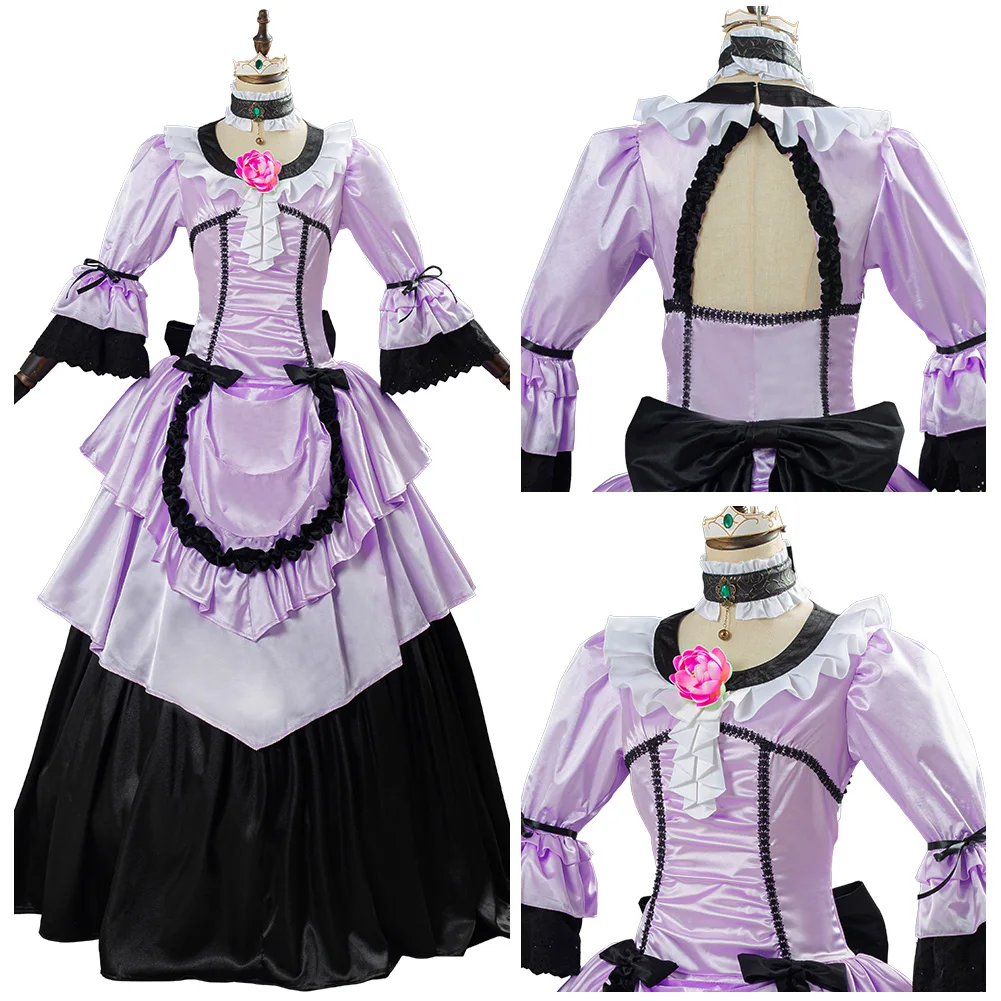 

Game Final Cosplay Fantasy VII Remake Cloud Strife Cosplay Costume Purple Dress Halloween Outfit Girls Women