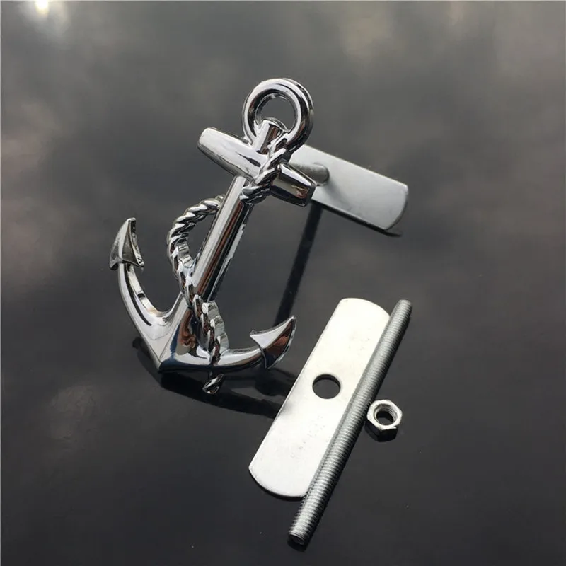 Металлическая 3d-эмблема якоря гриля значок эмблема для стайлинга автомобилей