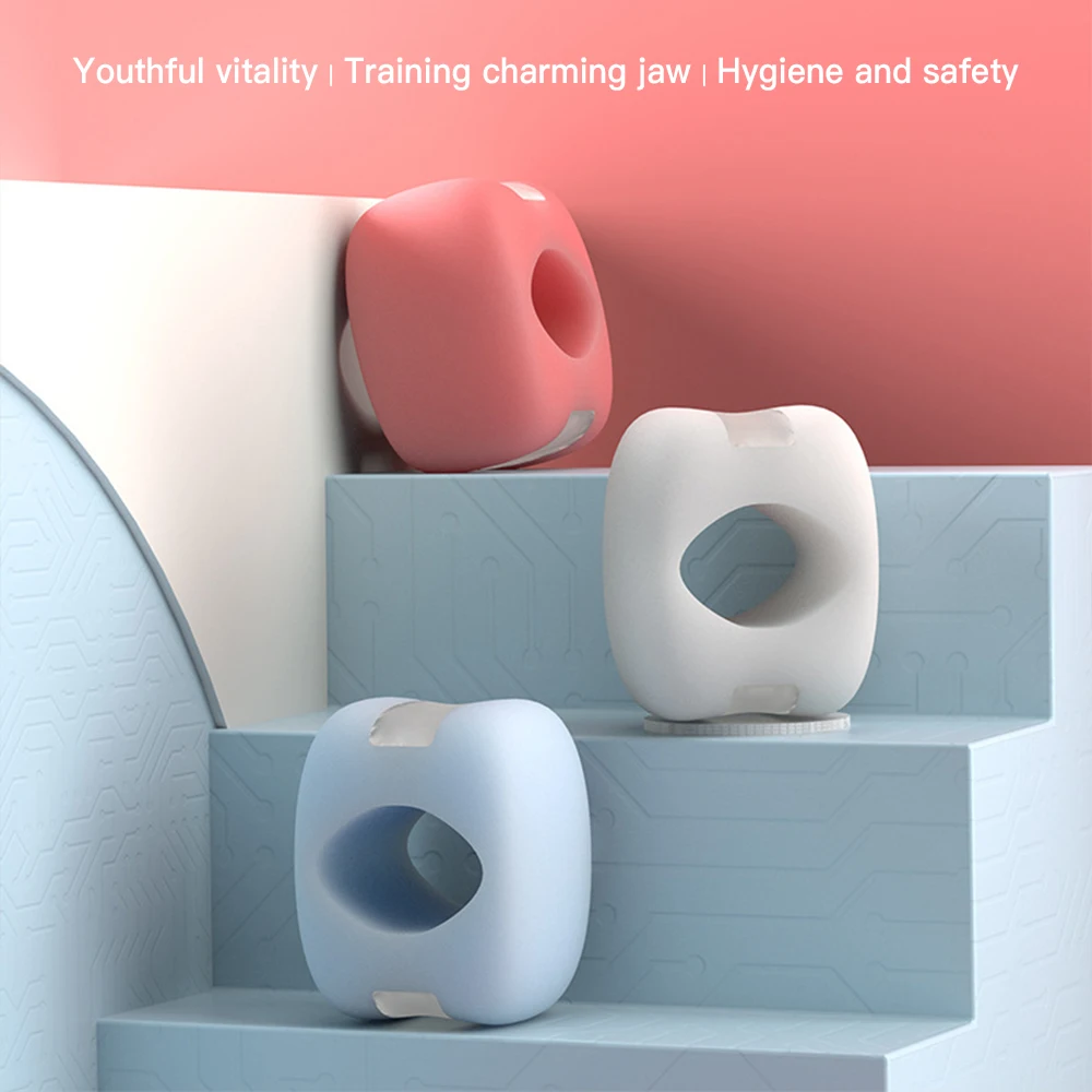

Portable Face Slimmer Masseter Ball Jaw Trainer Facial Muscle Shaping Ball Trainer Silicone Exerciser Chew Bite Breaker Training
