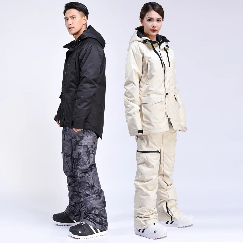 Лыжный костюм унисекс ветрозащитный водонепроницаемый для зимы 2021 - купить по