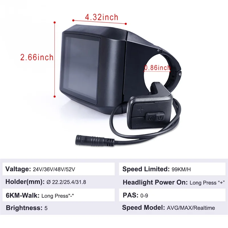 TWTOPSE Электрический велосипед компьютер Bluetooth навигация 750C для Bafang Mid мотор BBS01B BBS02B
