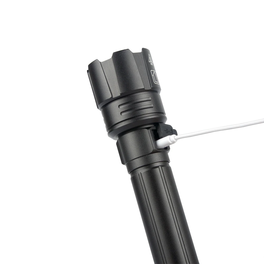 Светодиодный фонарь XHP90.2 перезаряжаемый с зарядкой от USB тактический светильник