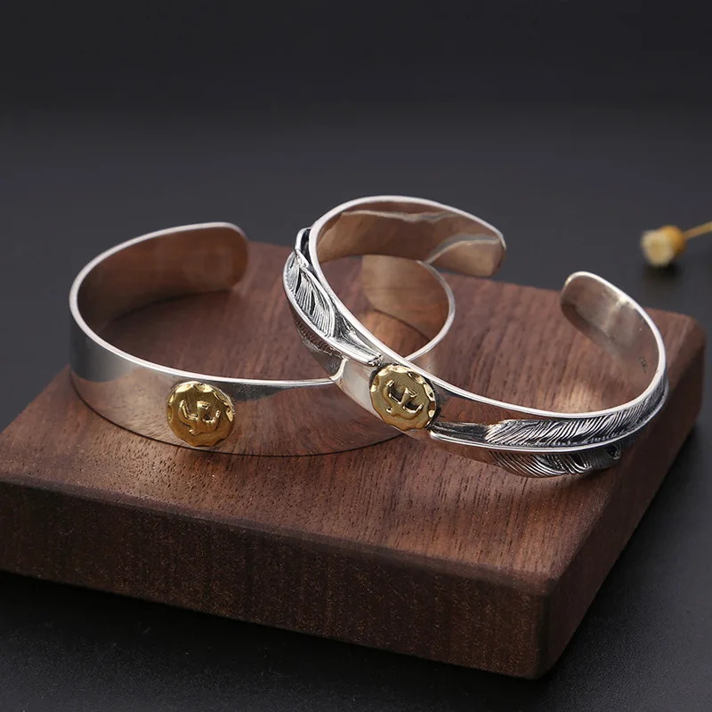 Регулируемый браслет для мужчин и женщин из серебра 100% пробы | Украшения