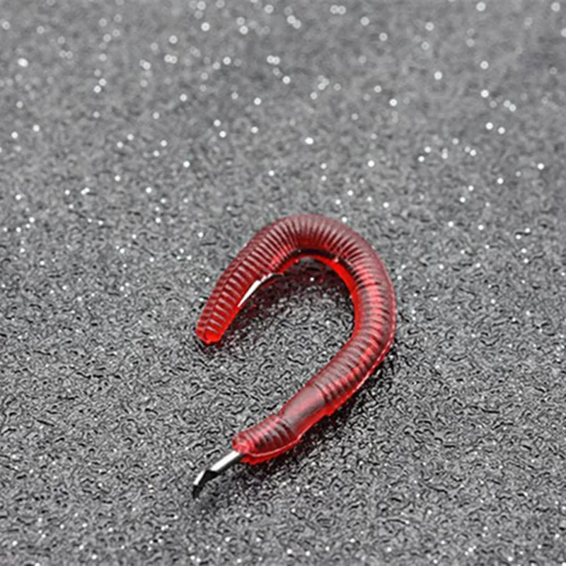 50 шт./лот Мягкая приманка для рыбалки имитация дождевого червя красные черви