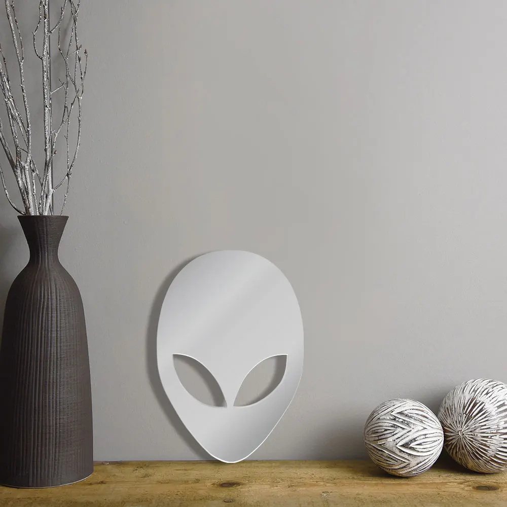 Настенное зеркало с головой инопланетянина домашний Декор современный дизайн