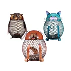 Копилка TOOARTS в форме совы, металлическая копилка для монет, кошек, щенков, копилка, предметы домашнего интерьера, аксессуары для украшения дома