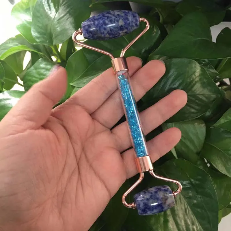 Массажер для лица в форме двойной головы кальдалитовый кристалл кварц