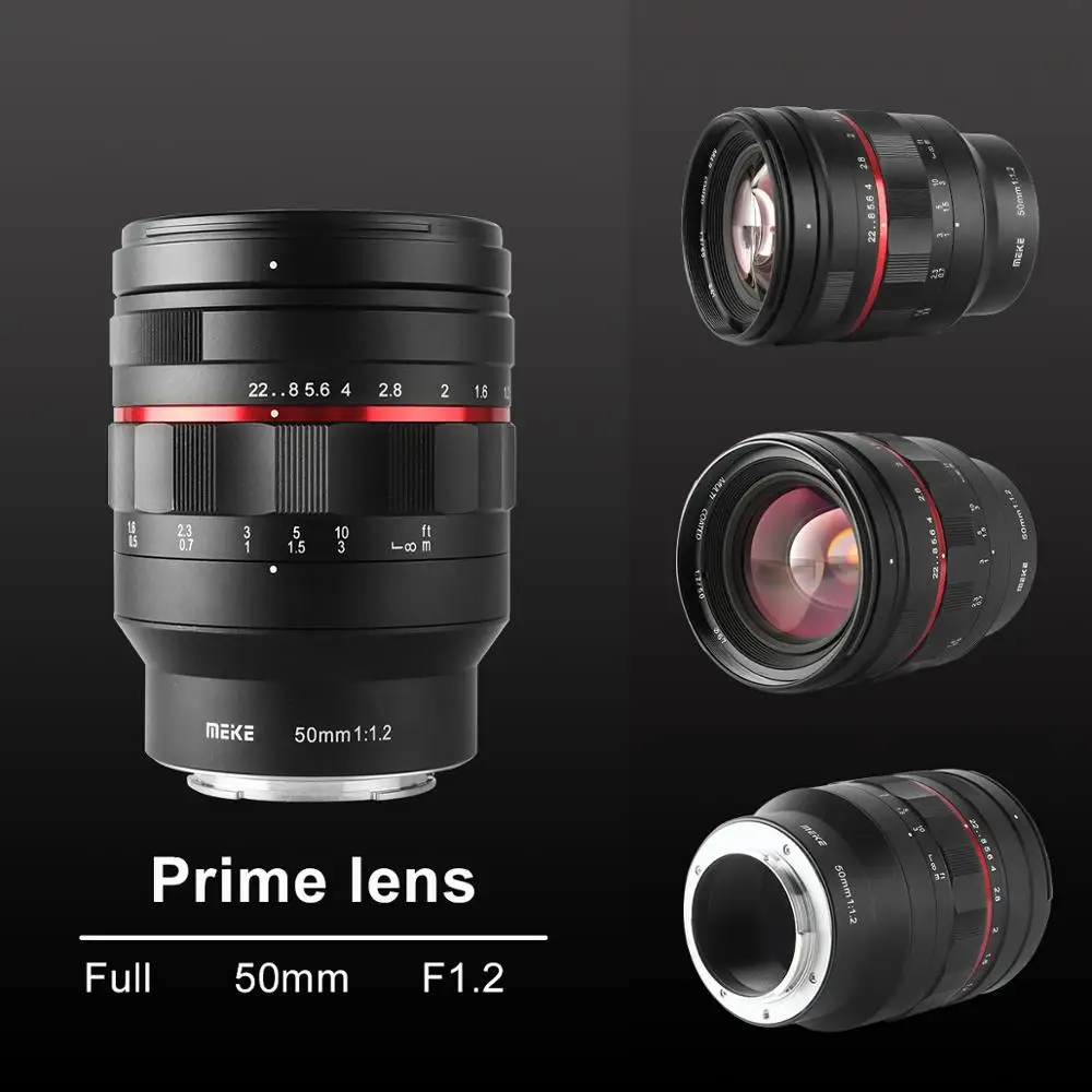 Объектив Meike 50 мм F1.2 с большой диафрагмой и ручной фокусировкой для Sigma Leica Panasonic L