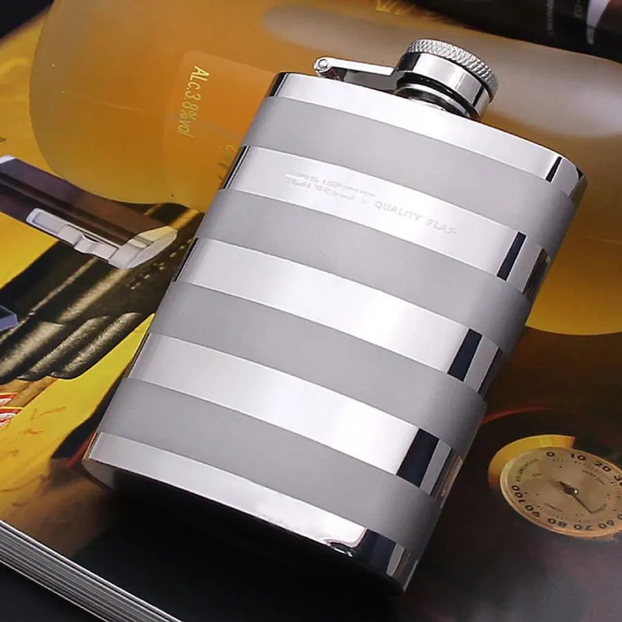 304 Stainless Steel Hip Flask 4 Ounces Bottle Flagon Carry Small Portable Outdoor Flagon