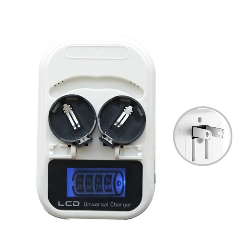 3.6V LCD EU/US Plug Button Battery Charger Smart 2 Slot for ML2016/ML2025/ML2032/LIR2016/LIR2025/LIR2032 | Электроника