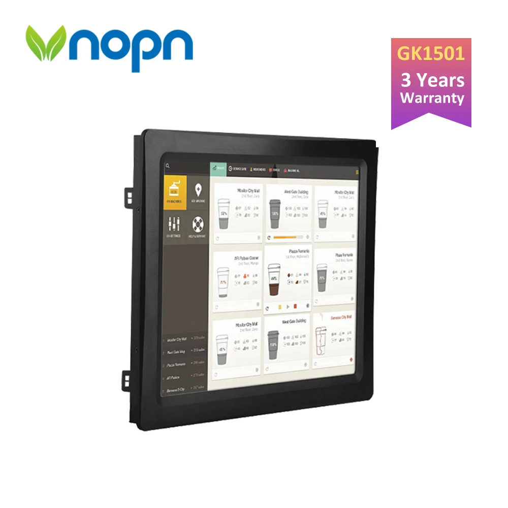 GK1501 промышленный 15 ''панельный ПК Intel Celeron N2830/N2840 двухъядерный мини компьютер емкостный сенсорный экран DDR3 2G SSD 3 2G WiFi