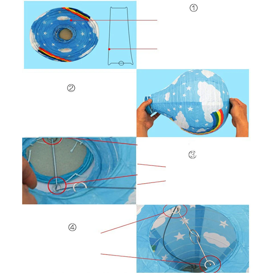 1 шт. Санта Клаус лося воздушный шар 12 дюймов бумажный фонарь абажур потолочный